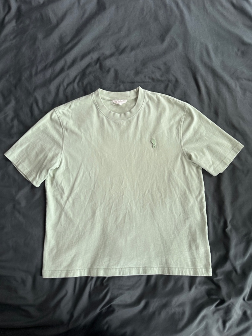 AMI Paris Pale Green Ami de Coeur Tee